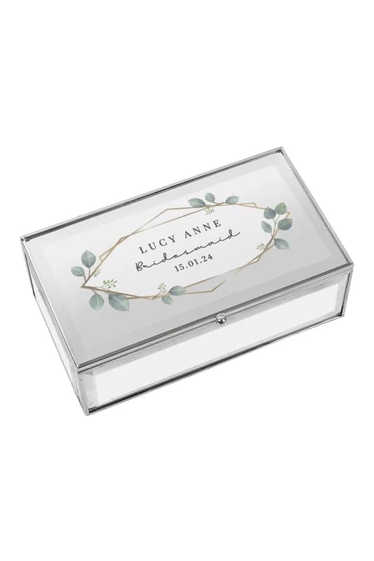 Personalised Memento Company Personalised Message Botanical Jewellery Box