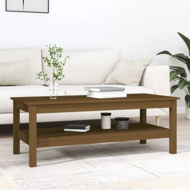 Vidaxl Coffee Table Honey Brown 110X50X40 Cm Solid Wood Pine, Brown 814277