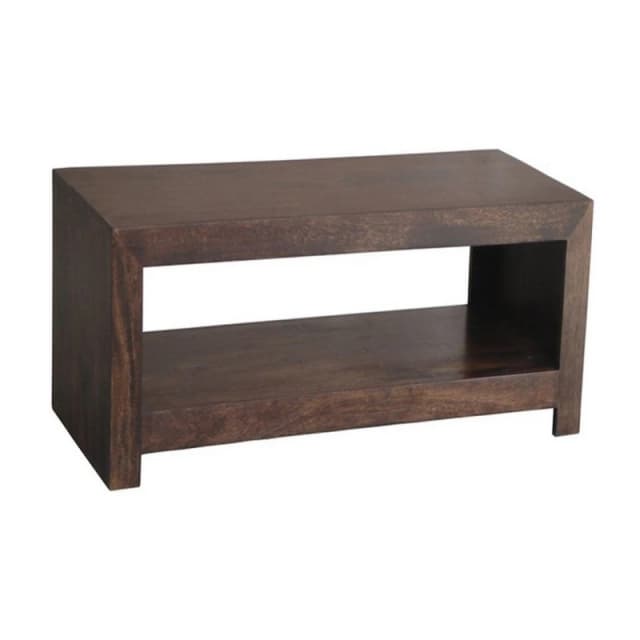 Jaipur Furniture Ltd Open Plazma TV Unit - Mango Wood - L45 x W110 x H40cm - Dark Finish in Brown Brown Unisex