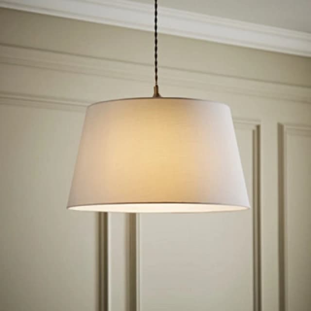 ValueLights ValueLights Aspen White Tapered Easy Fit Pendant Lamp Shade Size: Large White Large Unisex 5016529273981