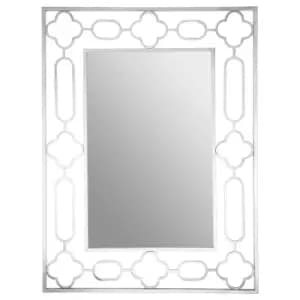 Premier Housewares Merlin Silver Patterned Wall Mirror