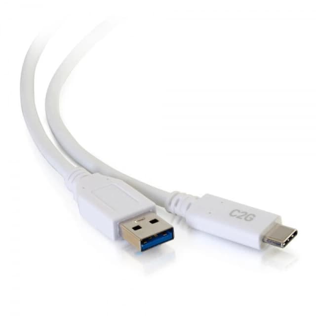 C2g C2G 0.9m USB-C to USB-A SuperSpeed USB 5Gbps Cable M/M - White 28835