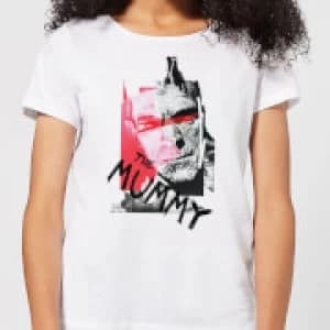 Universal Monsters The Mummy Collage Womens T-Shirt - White - 3XL