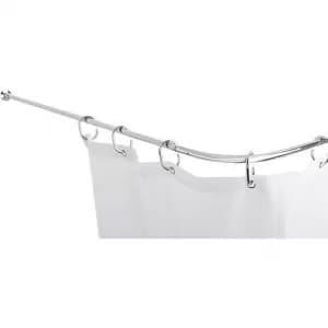 Wickes Fine Line Chrome Shower Curtain Rail