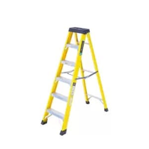TB Davies 6 Tread Heavy-Duty Fibreglass Swingback Step Ladder