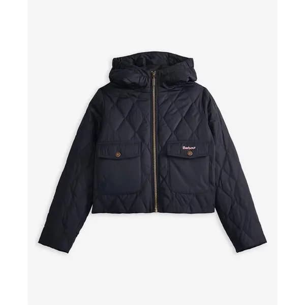 Barbour Girls Venton Quilted Jacket - Blue 5 - 6 Years