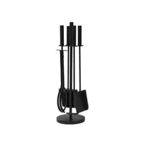 Round Fireside Companion Set Black