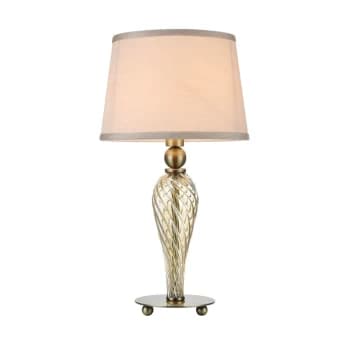 Murano Table Lamp Bronze & Crystal, 1 Light, E14