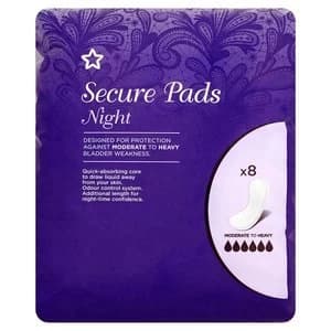 Superdrug Night Incontinence Pad X8