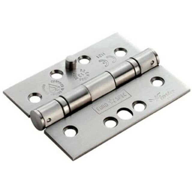 Loops PAIR 102 x 76 x 3mm 13 Ball Bearing SECURITY Hinge Satin Stainless Steel Metallics