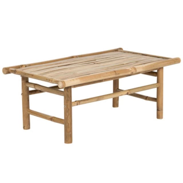 Beliani Garden Coffee Table Todi 45cm 80 Cm Bamboo Wood Brown