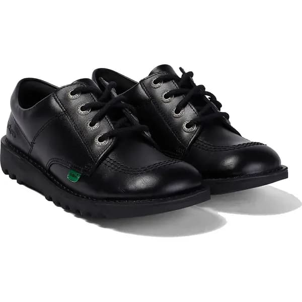 Kickers Kids Kick Lo School Work Shoes - Black - UK 4 / EU 37 Black unisex ES3087BLK37