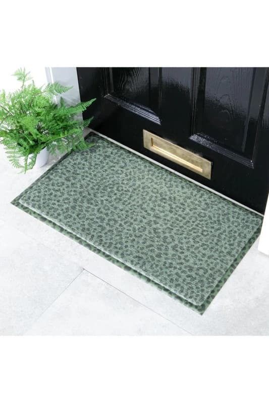 Native Natural Green Leopard Doormat (70 X 40Cm)