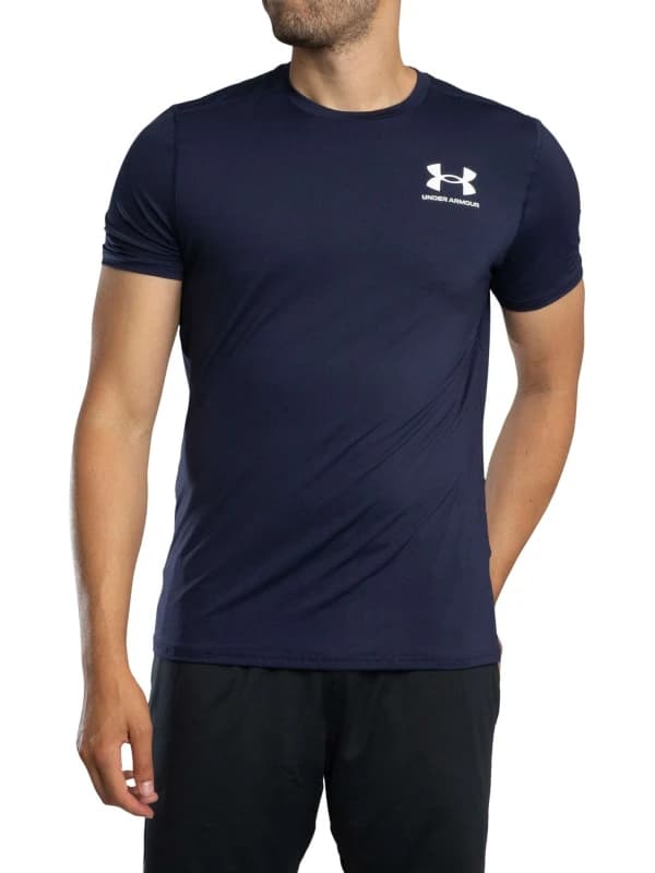 Under Armour Armour HeatGear Fitted Short Sleeve Mens - Blue Blue M