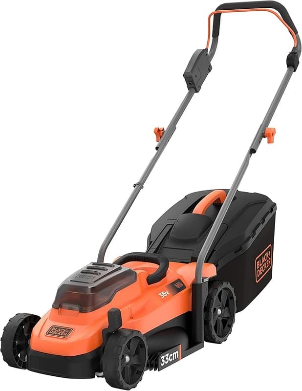 Black and Decker BCMW3318 36v Cordless Rotary Lawnmower 330mm BCMW33182L4 Batteries: 2 x 4ah Li-ion