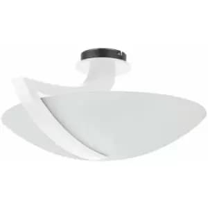 Keter Vinci Bowl Semi Flush Ceiling Light White, 54cm, 3x E14
