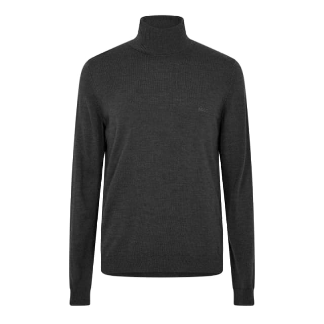 Boss Mens Baldebert E Turtle Neck Jumper Medium Grey male S