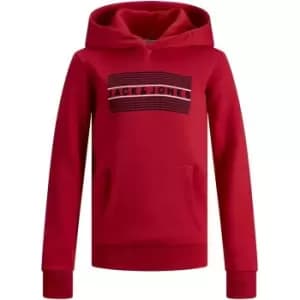 Jack and Jones Corp Logo Hoodie Junior Boys - Red