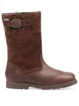 Start-rite Toasty Boot, Brown Leather, Size 9 Younger