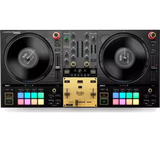HERCULES DJ Control Inpulse T7 Audio Controller Special Edition UK - Black & Gold 3362934746834