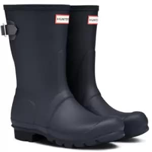 Hunter Womens Original Short Back Adjustable Boot Navy 5 (EU38)