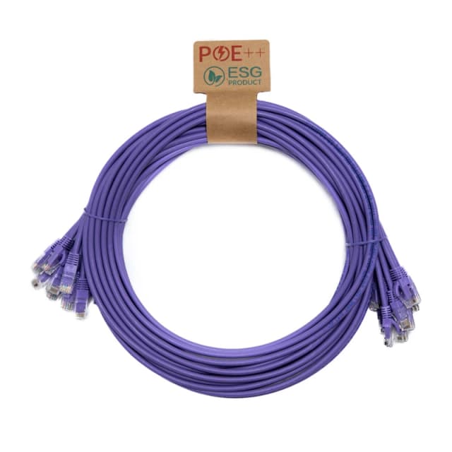 Cablenet Cablenet 0.3m Cat6 RJ45 Violet U/UTP LSOH 24AWG Snagless Booted Patch Lead (PK10) L60-7003P
