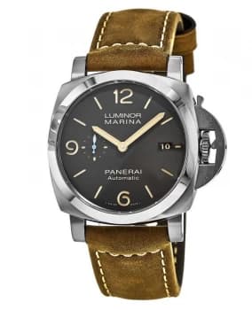 Panerai Luminor Marina 1950 3 Days Automatic Titanio Brown Dial Leather Strap Mens Watch PAM01351 PAM01351