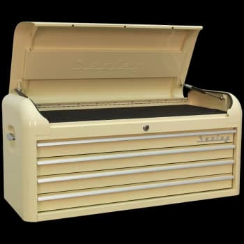Sealey Premier Retro Style 4 Drawer Wide Top Tool Chest Cream