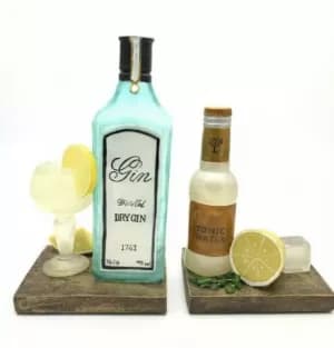 Gin and Tonic Shelf Tidy Pair Bookends