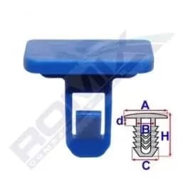 ROMIX Clip C60753 TOYOTA,LEXUS,Yaris Schragheck (_P9_),COROLLA (ZZE12_, NDE12_, ZDE12_),Yaris Schragheck (_P13_),PRIUS Liftback (NHW20_)