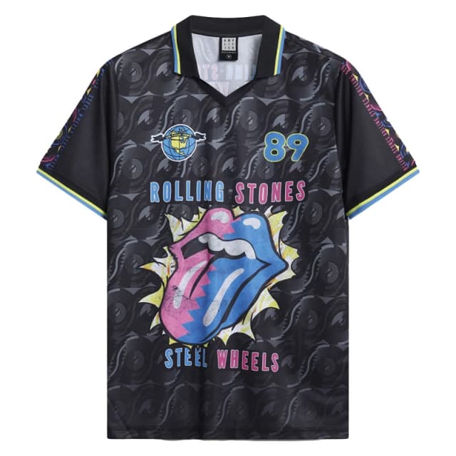 Amplified Amplified Men Steel Wheels The Rolling Stones T-Shirt in Black Size: Small Black S Male 5063806408338