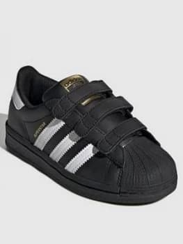 Adidas Originals Superstar Cf Childrens Trainers, Black/White, Size 1