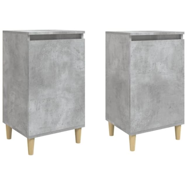 VIDAXL Bedside Cabinets 2 pcs Concrete Grey 40x35x70cm Engineered Wood Vidaxl 8720845737276
