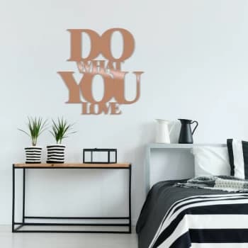 Do What You Love - Copper Copper Decorative Metal Wall Accessory