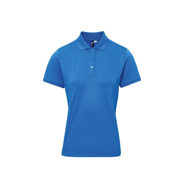 Premier Womens Coolchecker Plus Piqu Polo With CoolPlus in Dark Blue Size: XS Dark Blue Female XS