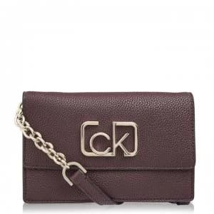 Calvin Klein Cast Flap Over Crossbody - MERLOT BA4