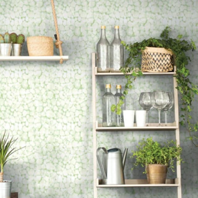 Galerie Evergreen Green Mica Reflections Smooth Wallpaper