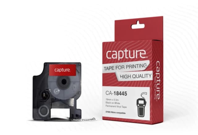 Capture CA-18445 label-making tape Black on white