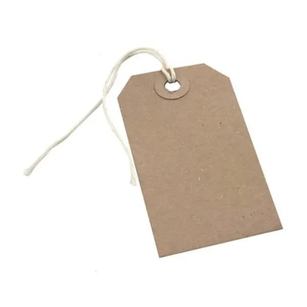 Unbranded Strung Tag 146x73mm Buff (Pack of 1000) KF01613 7MS