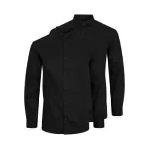 JACK & JONES 2-pack Satin Super Slim Fit Shirt Men Black
