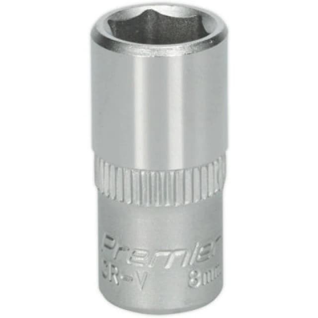 Loops 8mm Forged Steel Drive Socket - 1/4" Square Drive - Chrome Vanadium Socket Metallics