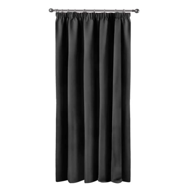 Emma Barclay Cali Thermal Door Curtain Pencil Pleat One Panel - Black 46x84In