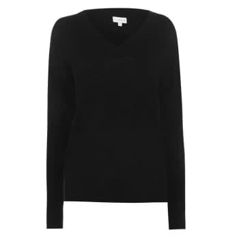 Linea Merino V Neck Jumper - Black