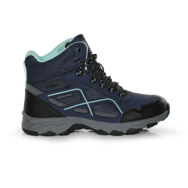 Regatta Womens Vendeavour Waterproof Lace Up Walking Boots UK Size 4 (EU 37) Navy/Amazonite RWF807-M9V-4