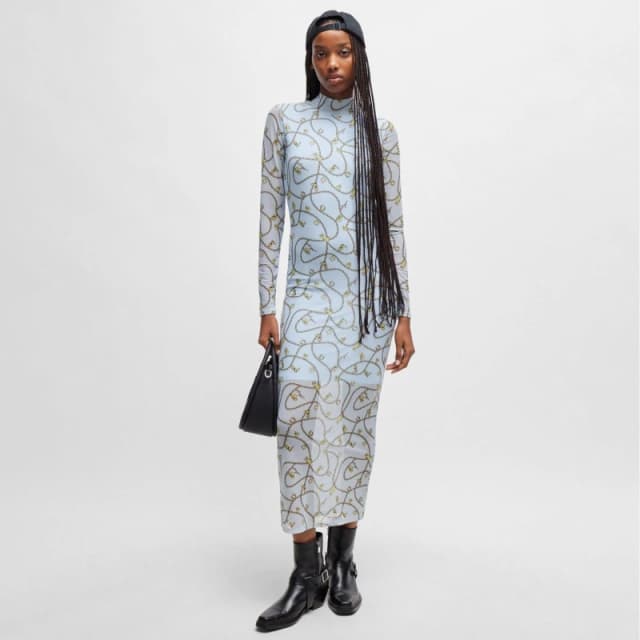 Hugo Nasuse_2 Long Dress Blue female XS