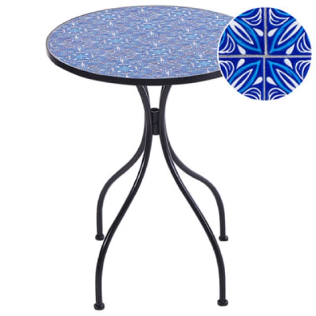 Beliani Bistro Table Cigliano 60 Cm 60 Cm Metal Black