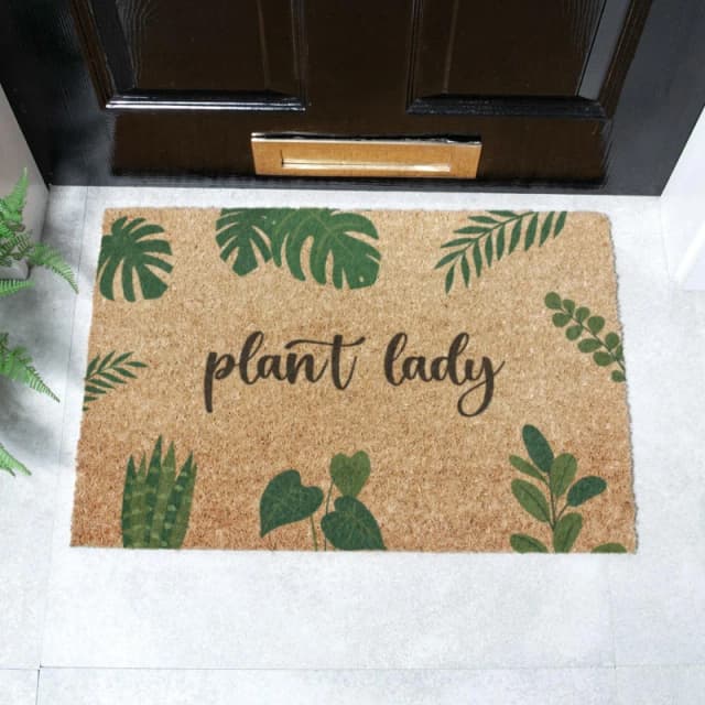 Artsy Mats Plant Lady Doormat (60 x 40cm) Brown unisex