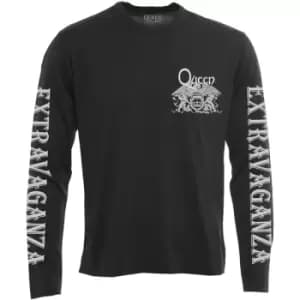 Queen - Extravaganza Unisex Small Long Sleeved T-Shirt - Black