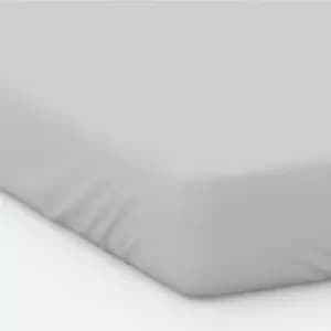 200 Thread Count Cotton Percale Fitted Bed Sheet Cloud, Cloud / Super King / Deep Fit (38cm / 15")