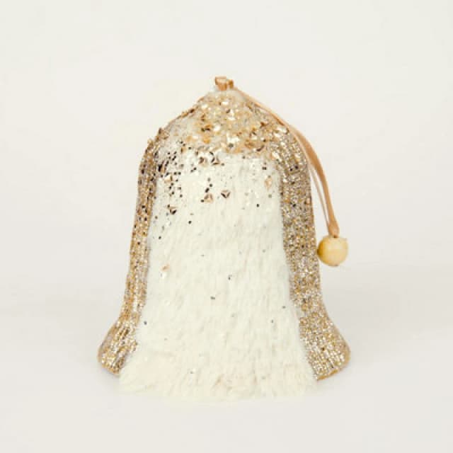 Shatchi 12cm Gold Bell - Christmas Hanging Decoration Gold